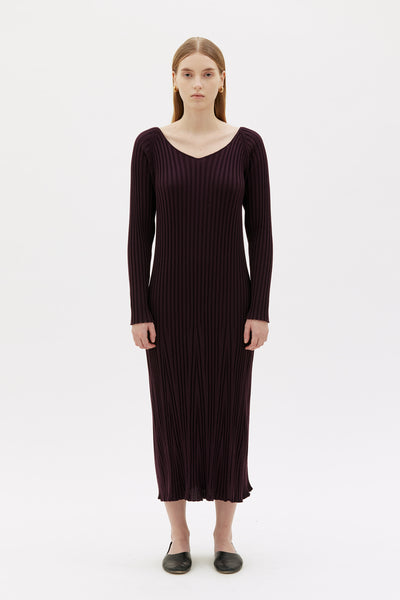 Arlo Ribbed Fine Knitted Wool Dress