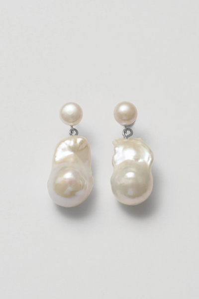 Blue Billie Baroque Pearl Earrings